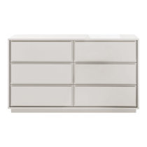 Cecille groove 6 drawer deals double dresser